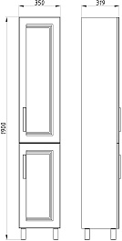 ASB-Mebel Шкаф пенал София 35 белый – фотография-5