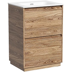 Sancos Тумба с раковиной Libra Floor 60 дуб чарльстон раковина Element 61 CN7001 – фотография-1