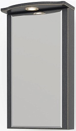 Какса-а Зеркало-шкаф угловой Патина черный с золотом – фотография-1