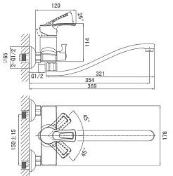D&K Смеситель "Furth Bayern DA1223301" для ванны – фотография-3