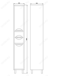 Водолей Пенал "Габи 30" R венге – фотография-2