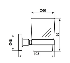 Ideal Standard Стакан IOM прозрачное стекло – фотография-2