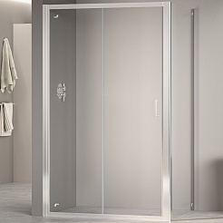 RGW Душевой уголок Passage PA-74 (PA-14 + Z-050-2) 120x110 профиль хром стекло прозрачное – фотография-1