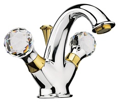 Webert Смеситель Karenina KA700102017 хром/золото, для раковины