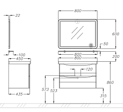  Мебель для ванной Элеганс 80 белый матовый – фотография-4