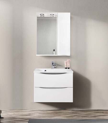 BelBagno Зеркало-шкаф MARINO-SPC-700/750-1A-BL-P-R Bianco Lucido – картинка-5