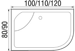 River Душевая кабина Nara 120/90/46 MT R – фотография-14