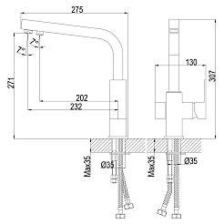 Rossinka Смеситель Z35-32 для кухни – фотография-2