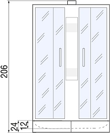 River Душевая кабина Nara 90/26 MT Б/К – фотография-12
