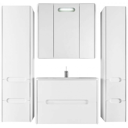 Водолей Пенал для ванной "Флорена 40" R подвесной, белый – фотография-2