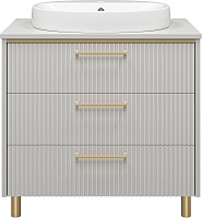Brevita Тумба под раковину Elche 80 серый кашемир/золото