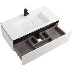 Cezares Тумба под раковину Slider 100 подвесная белая – фотография-6