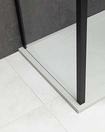 Allen Brau Душевой уголок Priority 100x80 3.31006.BBA/3.31015.BBA чёрный браш – фотография-6