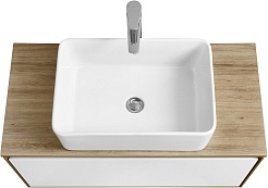 Акватон Столешница под раковину Либерти 90 дуб эльвезия – фотография-6