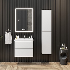 Onika Зеркальный шкаф Орби 60 белый – фотография-7