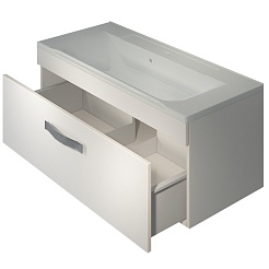 Какса-а Тумба с раковиной Хилтон 100 белая – фотография-4