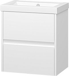 Misty Тумба с раковиной Алиса 50, 2 ящика, подвесная – фотография-2