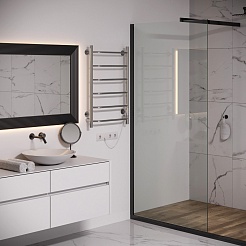 Aringa Полотенцесушитель электрический Киото 80x50 AR03002CH хром – фотография-3