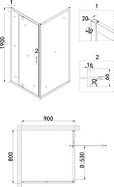 Niagara Душевой уголок Nova NG-63-8A-А90 – фотография-3