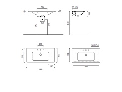 GSI Подвесная раковина CITY 8823111 100 см – фотография-3