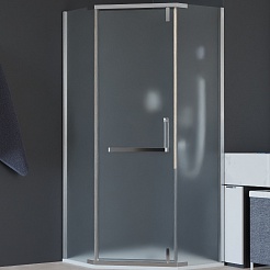 RGW Душевой уголок Hotel HO-081 100x100 профиль хром стекло матовое сатинат – фотография-1
