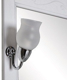 ASB-Woodline Зеркало Салерно 80 белый/патина серебро, массив ясеня – фотография-2