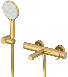 Cezares Смеситель для вынны с душем Relax RELAX-VD-BORO брашированное золото – фотография-1
