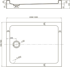 Veconi Душевой поддон Tezeo acrylic TZ-54B 100x90 черный – фотография-2