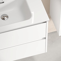 Sancos Тумба с раковиной Libra 70 белый глянец раковина Element 71 CN7007 – фотография-6