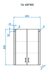Style Line Шкаф навесной ПШ 600 – фотография-3