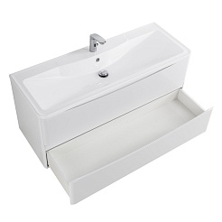 BelBagno Тумба под раковину Acqua 120 подвесная Bianco Lucido – фотография-4