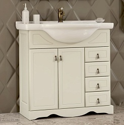 Opadiris Тумба под раковину Клио 80 слоновая кость – фотография-1