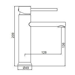 Frap Смеситель для раковины H899 F10899-26 черный – фотография-3