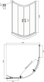 Ambassador  Душевой уголок Royal 90x90 18015106 – фотография-6