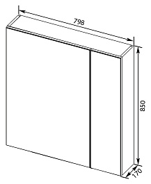 Aquanet Мебель для ванной "Эвора 80" сливочная – фотография-5