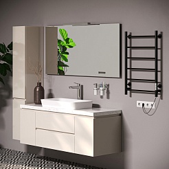 Aringa Полотенцесушитель электрический Честер 80x50 AR03015BL черный – фотография-4