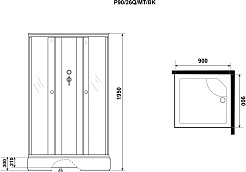 Niagara Душевая кабина Promo P90/26Q/MT/BK – фотография-11