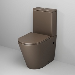 Grossman Унитаз компакт Color GR-4480BRMS коричневый матовый – фотография-5