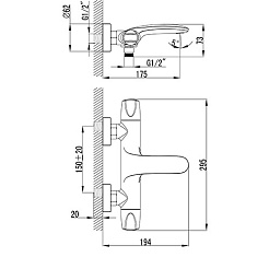 Iddis Смеситель Elansa ELASB00I02 для ванны – фотография-2