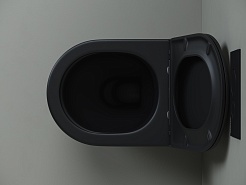 Ceramicanova Напольный приставной унитаз Metropol Rimless CN4004MB чёрный матовый – фотография-2