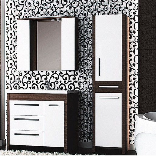 Aquanet Комплект Мебели "Тиана 90" венге, с корзиной (177138) – картинка-5