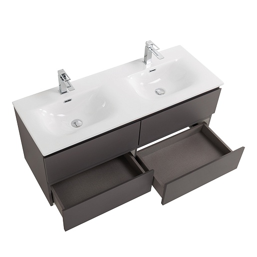 BelBagno Тумба с раковиной Kraft 120-2 подвесная Темно-Серый матовый с раковиной BB-8099-120-2 – фотография-8