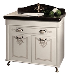 Водолей Тумба с раковиной "Изабель 90" F-3 черная – фотография-1