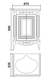 Атолл Тумба с раковиной "Верона 65 К" дорато – фотография-6