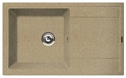 Florentina Мойка гранитная Липси 860 с крылом бежевый – фотография-1