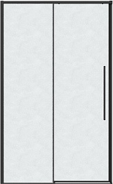 Grossman Душевая дверь в нишу Galaxy 130x195 профиль черный матовый стекло шиншилла – фотография-1