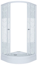 Triton  Душевой уголок Стандарт А узоры 100x100 – фотография-1