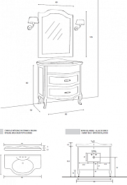 Cezares Мебель для ванной LAURA 90 Bianco Perla Frassinato – фотография-4
