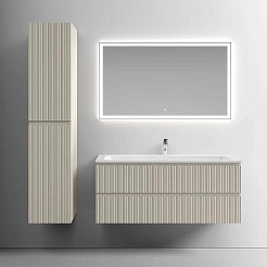 Sancos Тумба с раковиной Snob T 120 beige soft раковина Grace 121 CN7017 – фотография-4