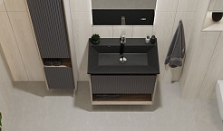 Jorno Тумба с раковиной Tossony 70 дуб самдал/антрацит Toss.01.70/P/DS-A/JR – фотография-4